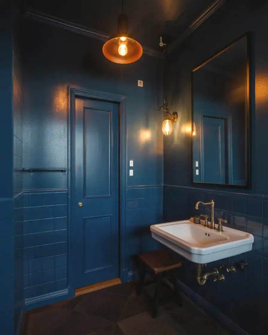 Moody Midnight Blue Walls 2