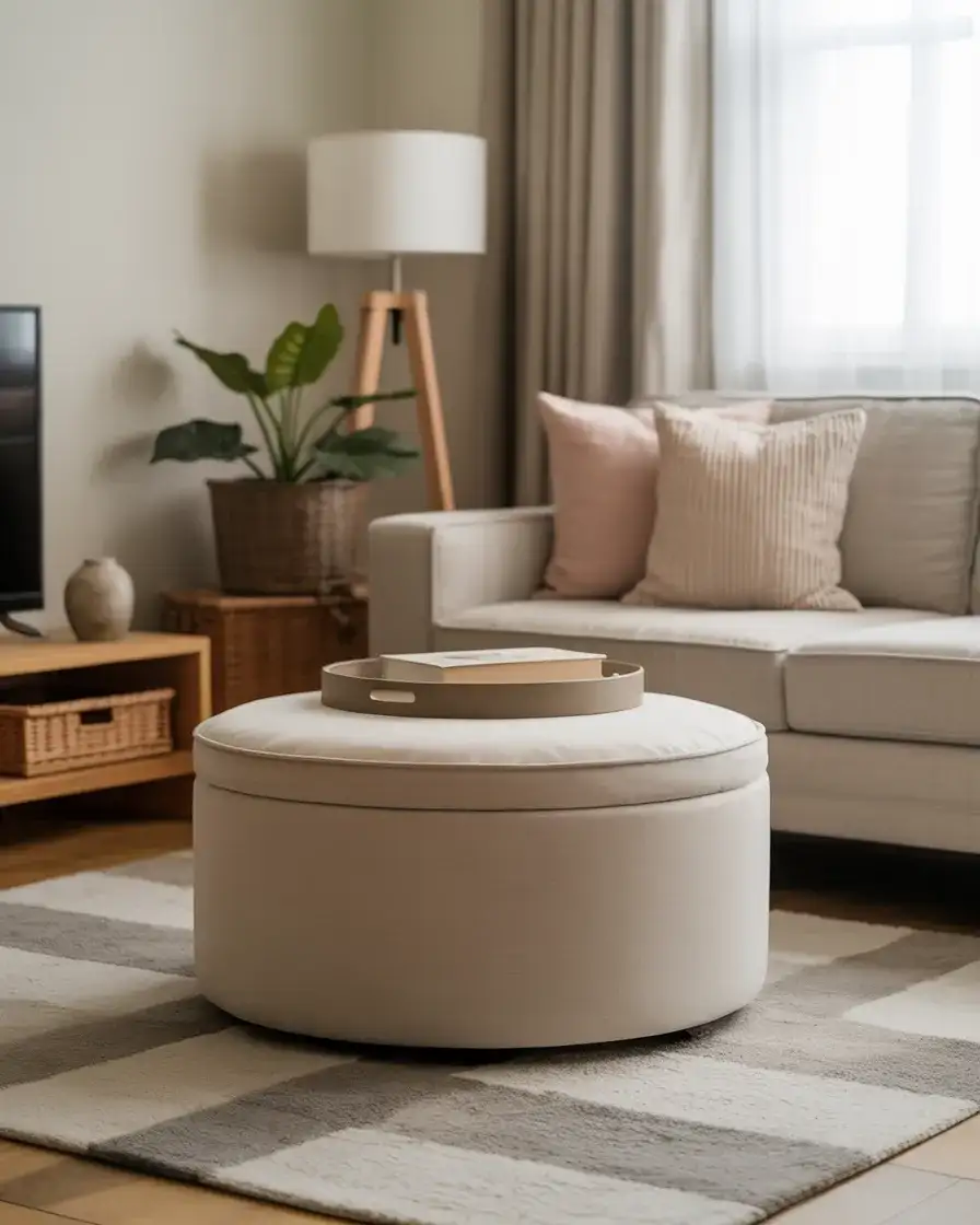 Multi-Functional Ottoman for Seating and Storage 2