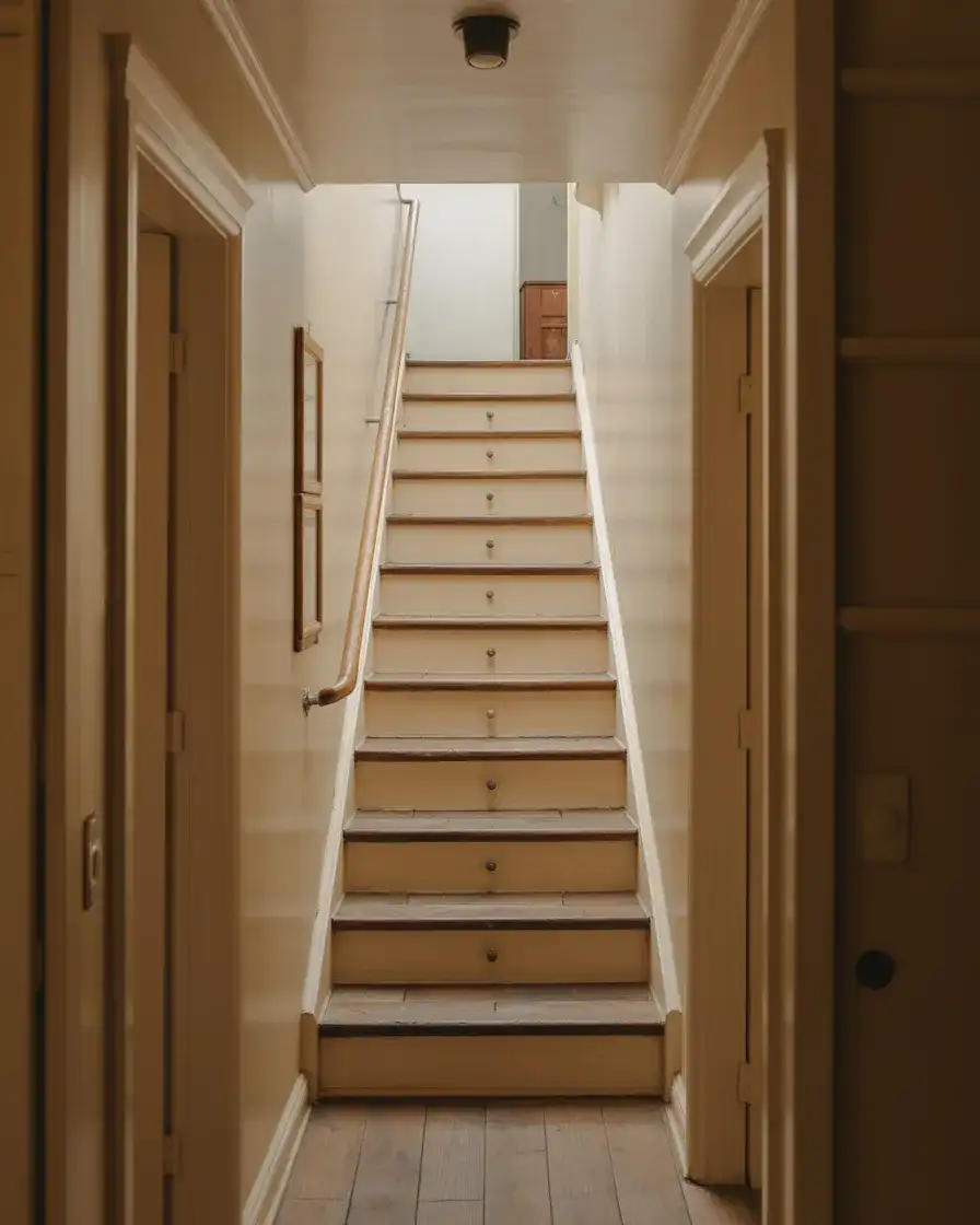 Narrow Enclosed Staircases with Built-In Storage 2