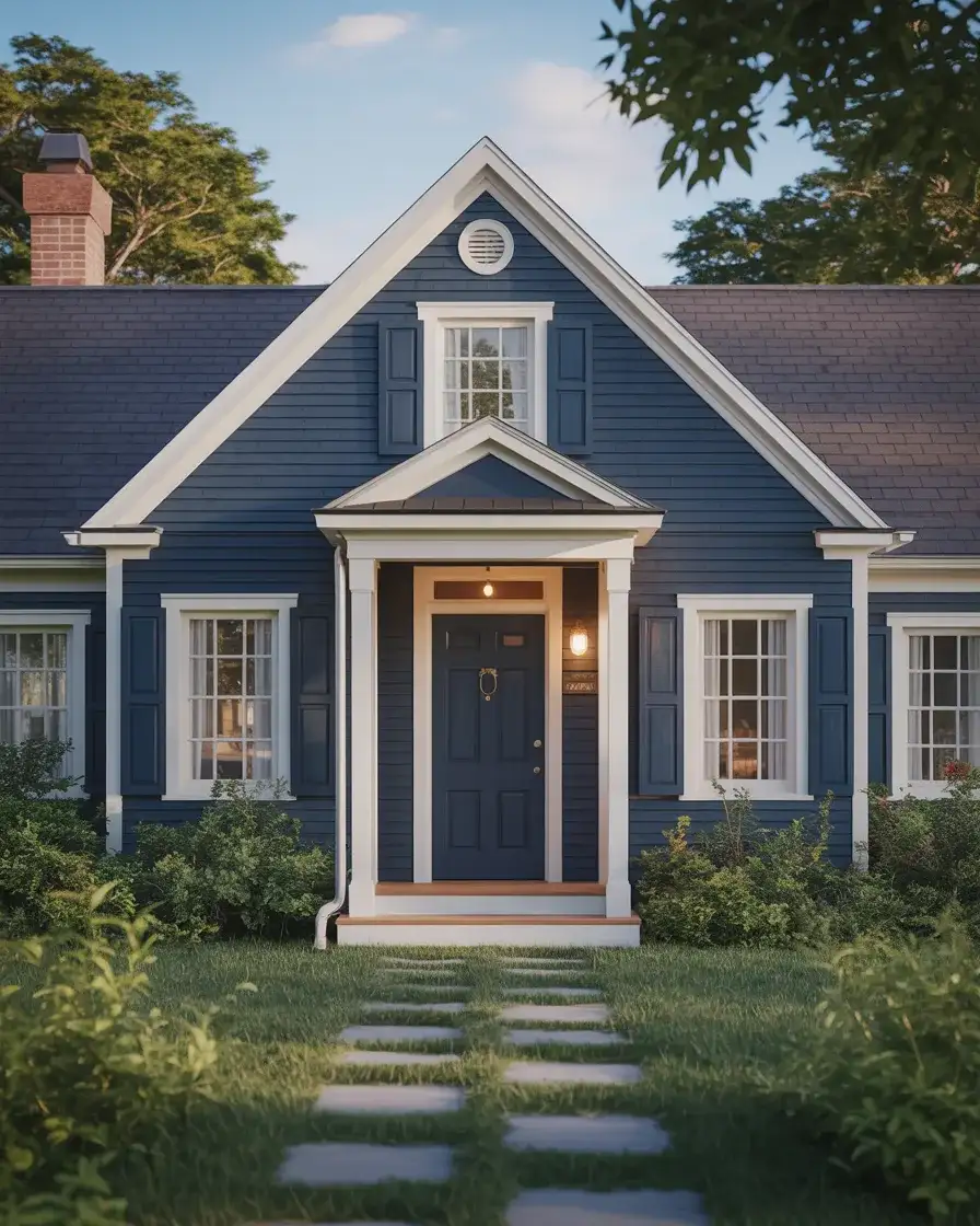 Navy Blue with Brass Hardware 1