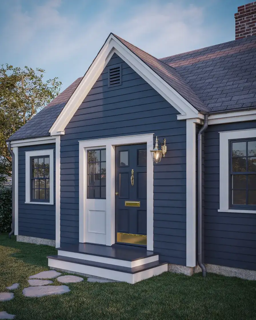 Navy Blue with Brass Hardware 2