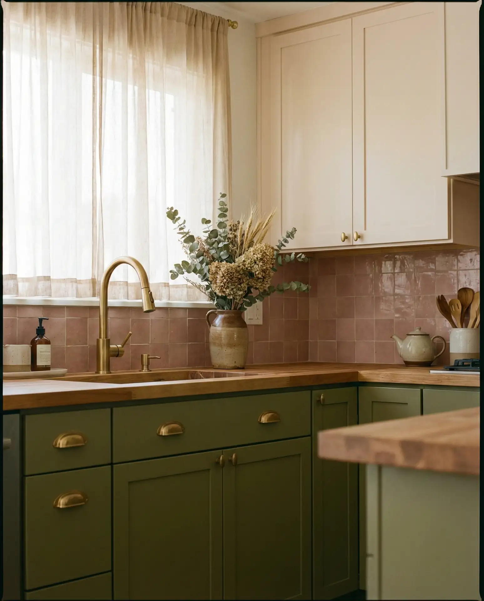 Olive Green and Pastel Kitchen Combo 1