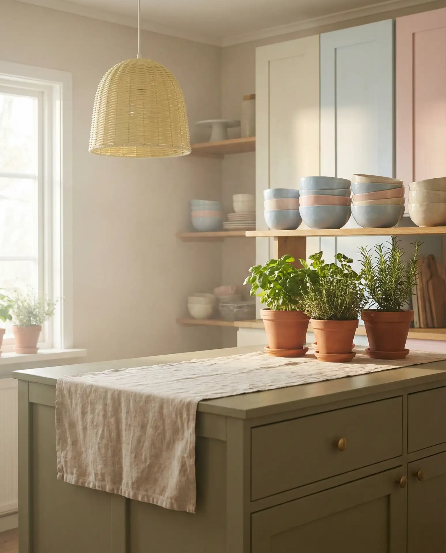 Olive Green and Pastel Kitchen Combo 2