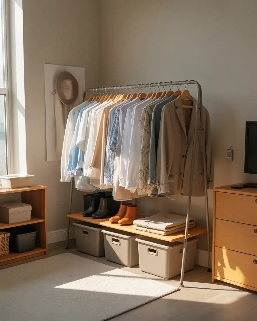 Open Clothing Rack as a Style Statement 1