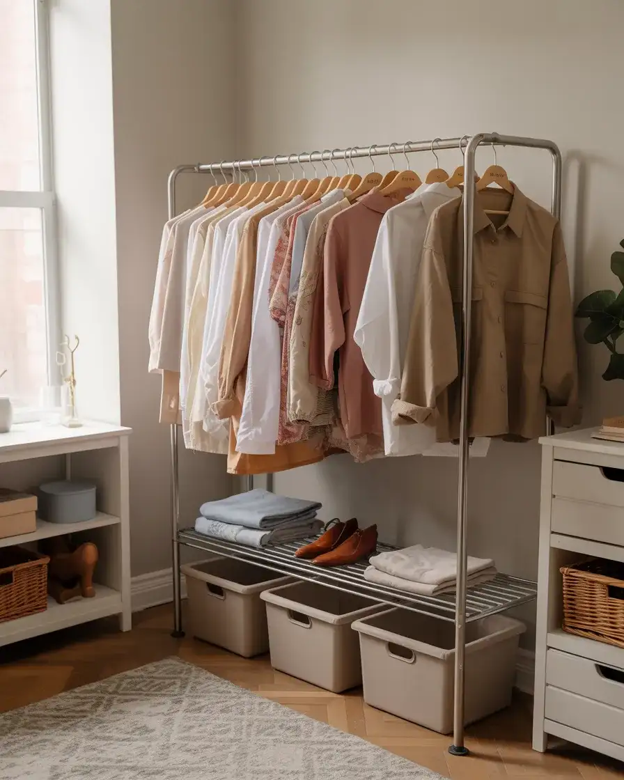 Open Clothing Rack as a Style Statement 2