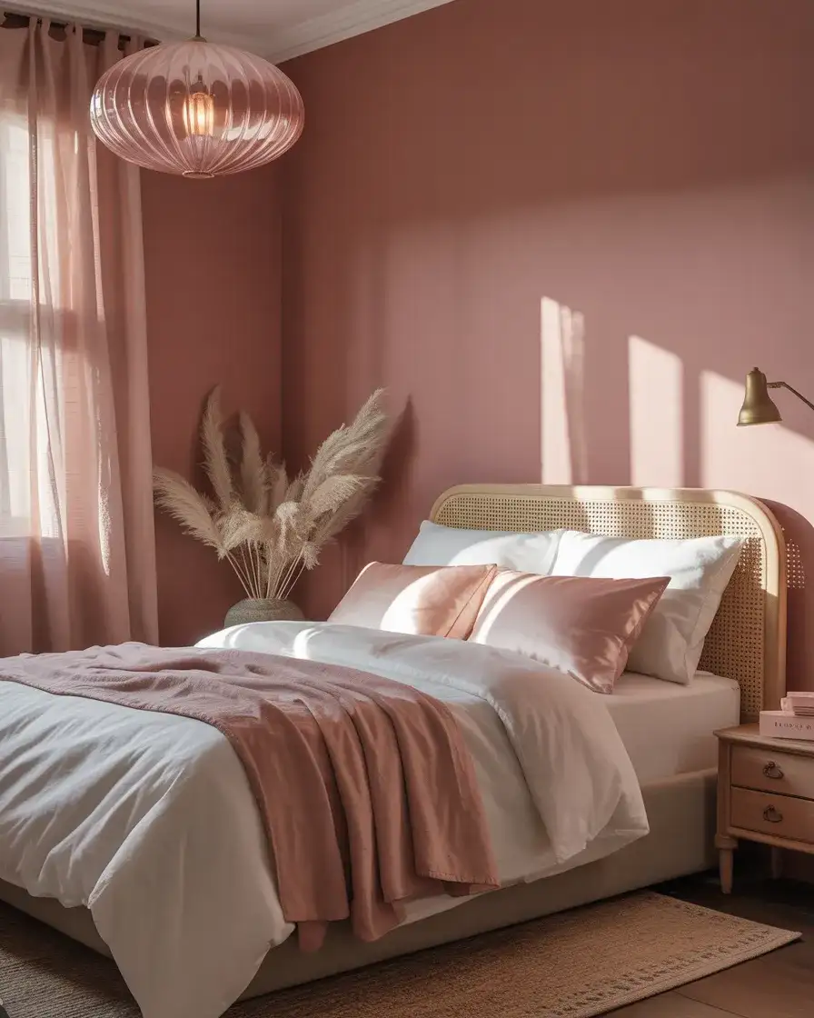 Pink Bedroom Lighting for a Soft Dreamy Mood 1