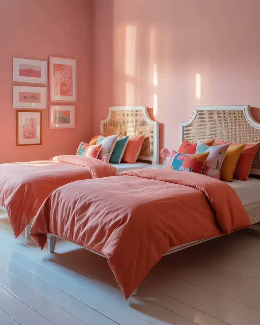 Pink Twin Bedroom With Playful Personality 1