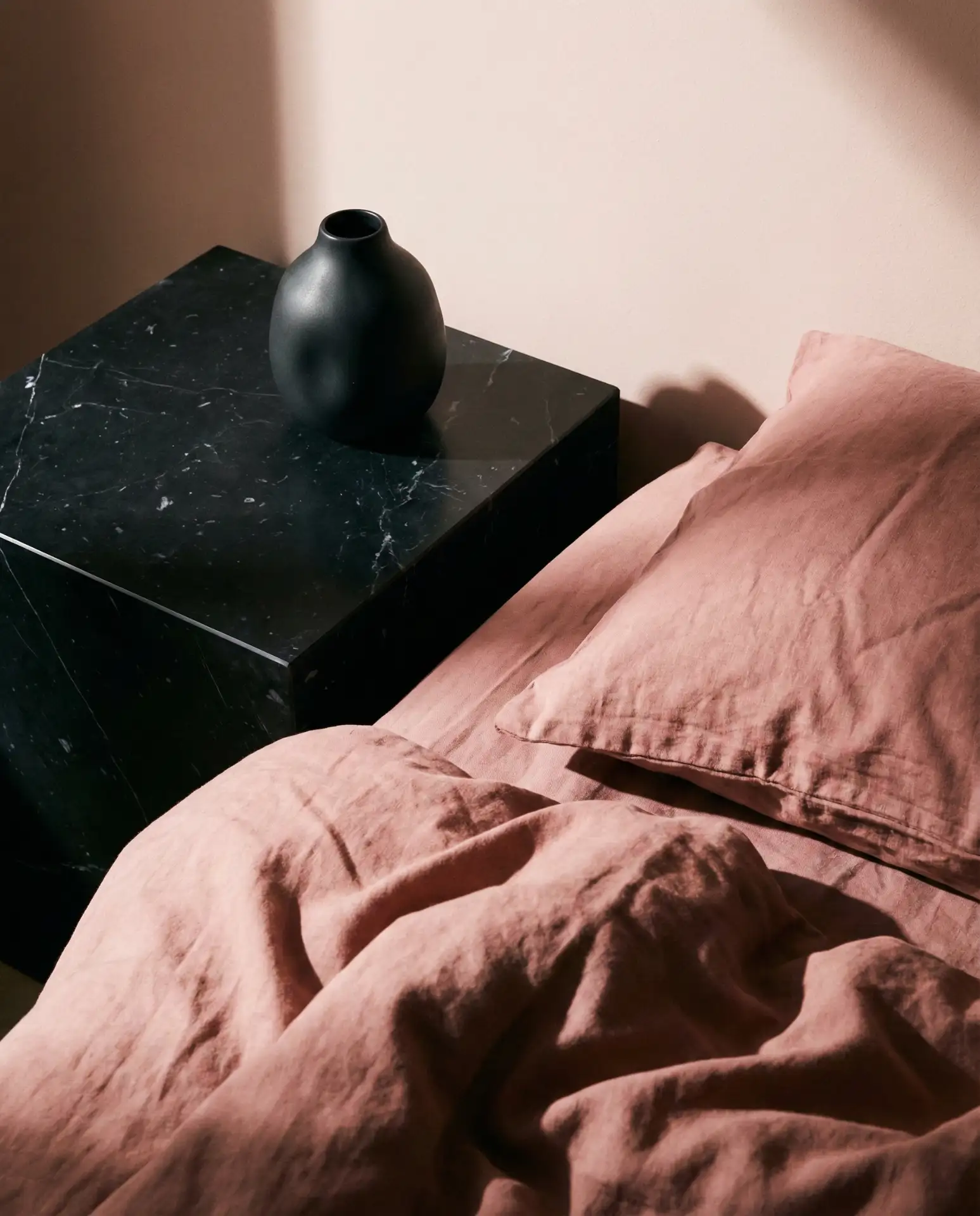 Pink and Black Bedroom for Moody Contrast 1