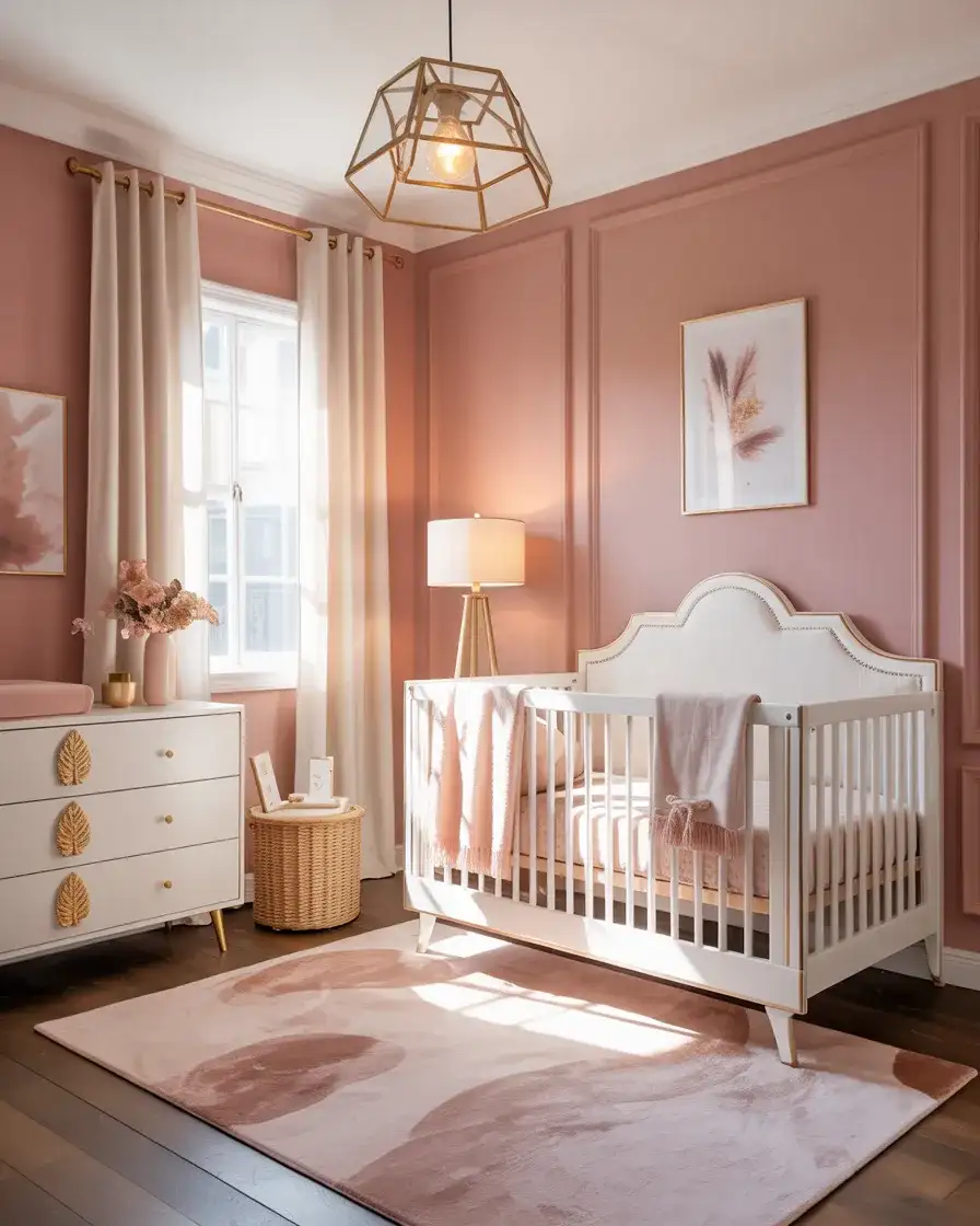 Pink and Gold Glam Nursery 2