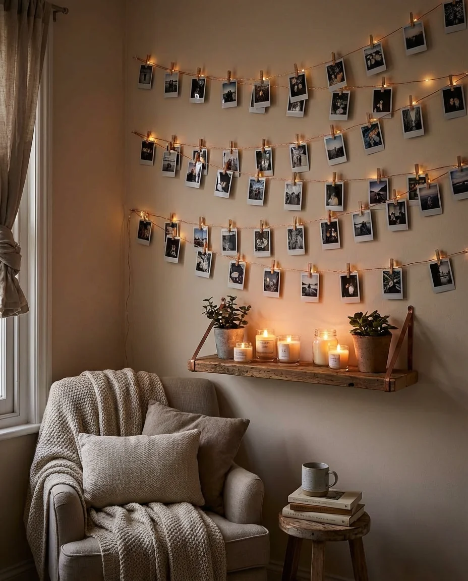 Polaroid String Light Wall 1