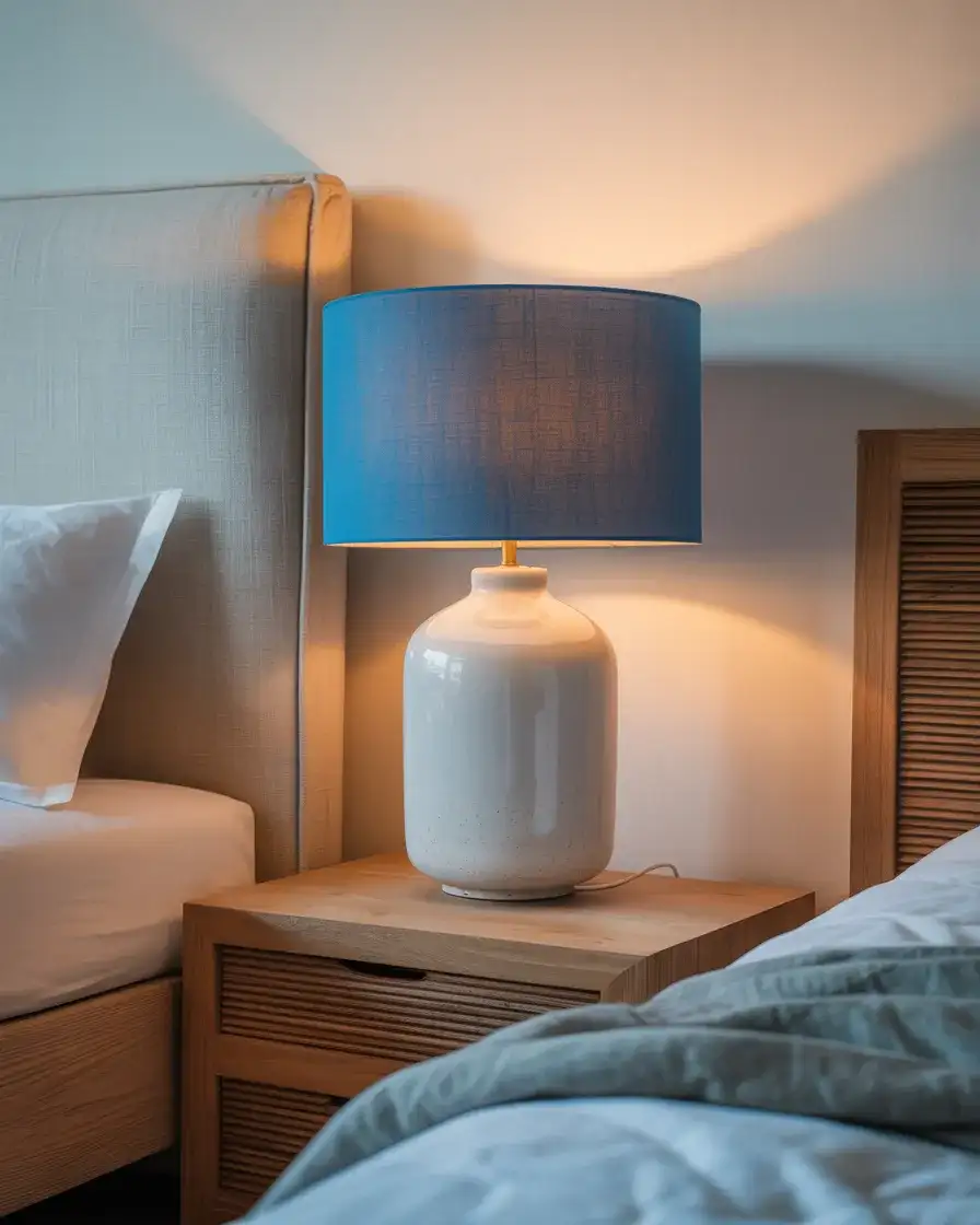 Primary Color Lampshades as Bold Bedroom Accents 2