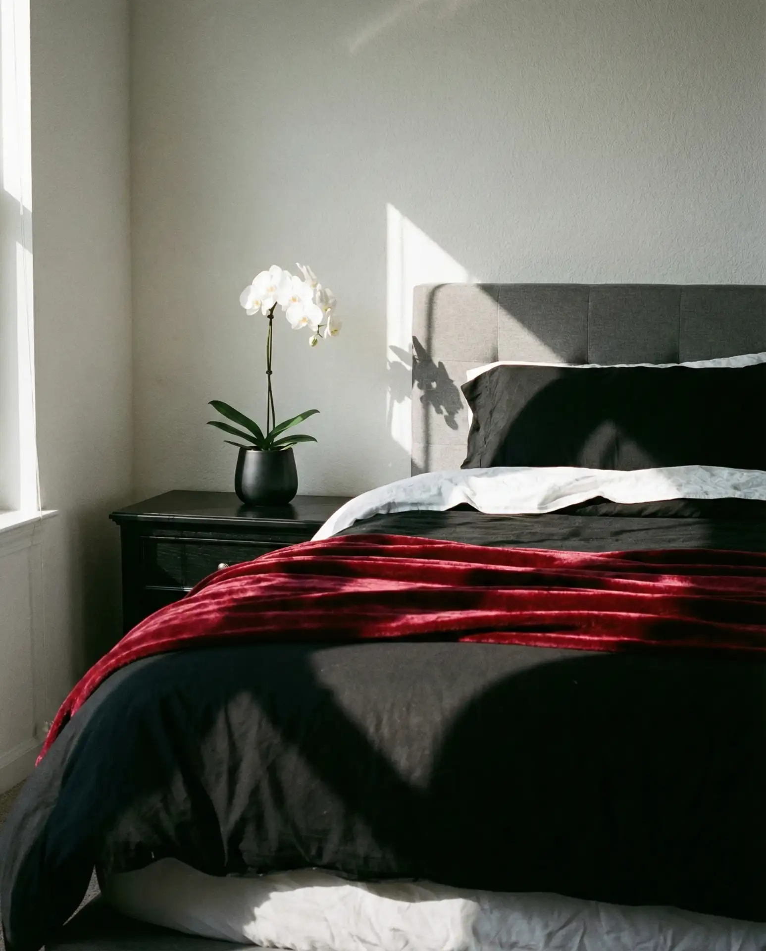 Red Black and Gray White Bedroom 2