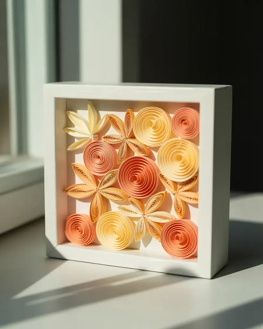 Rolled Flower Paper Art Display 2