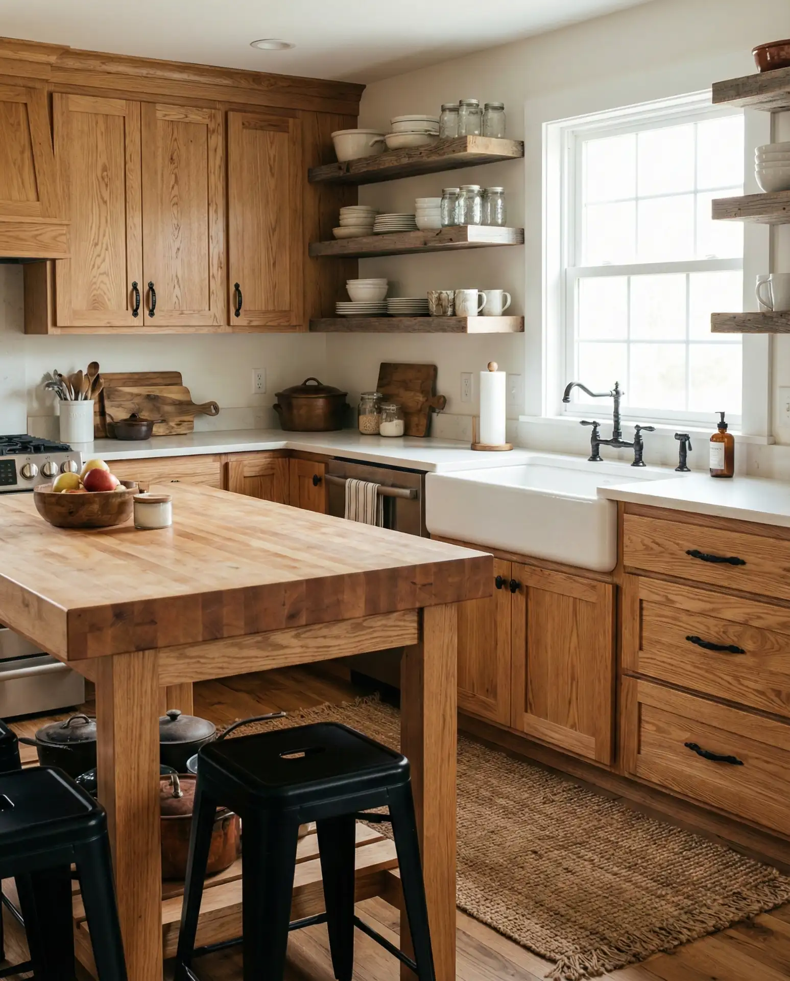 Rustic-Wood-Cabinets-with-Natural-Grain 2