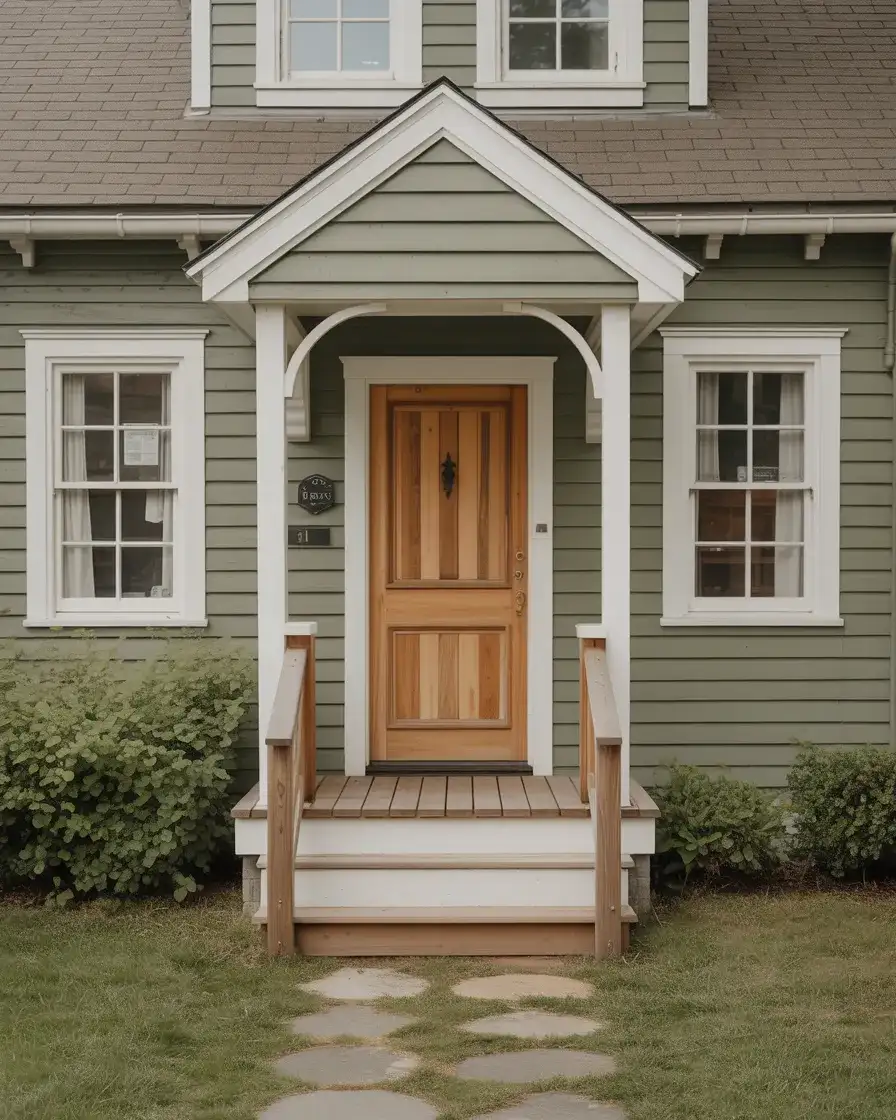 Sage Green with Natural Wood Accents 1