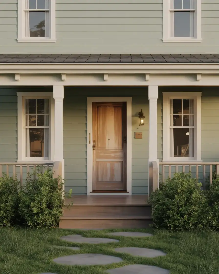 Sage Green with Natural Wood Accents 2