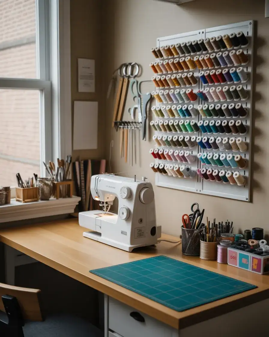 Sewing Station with Thread Organization 2