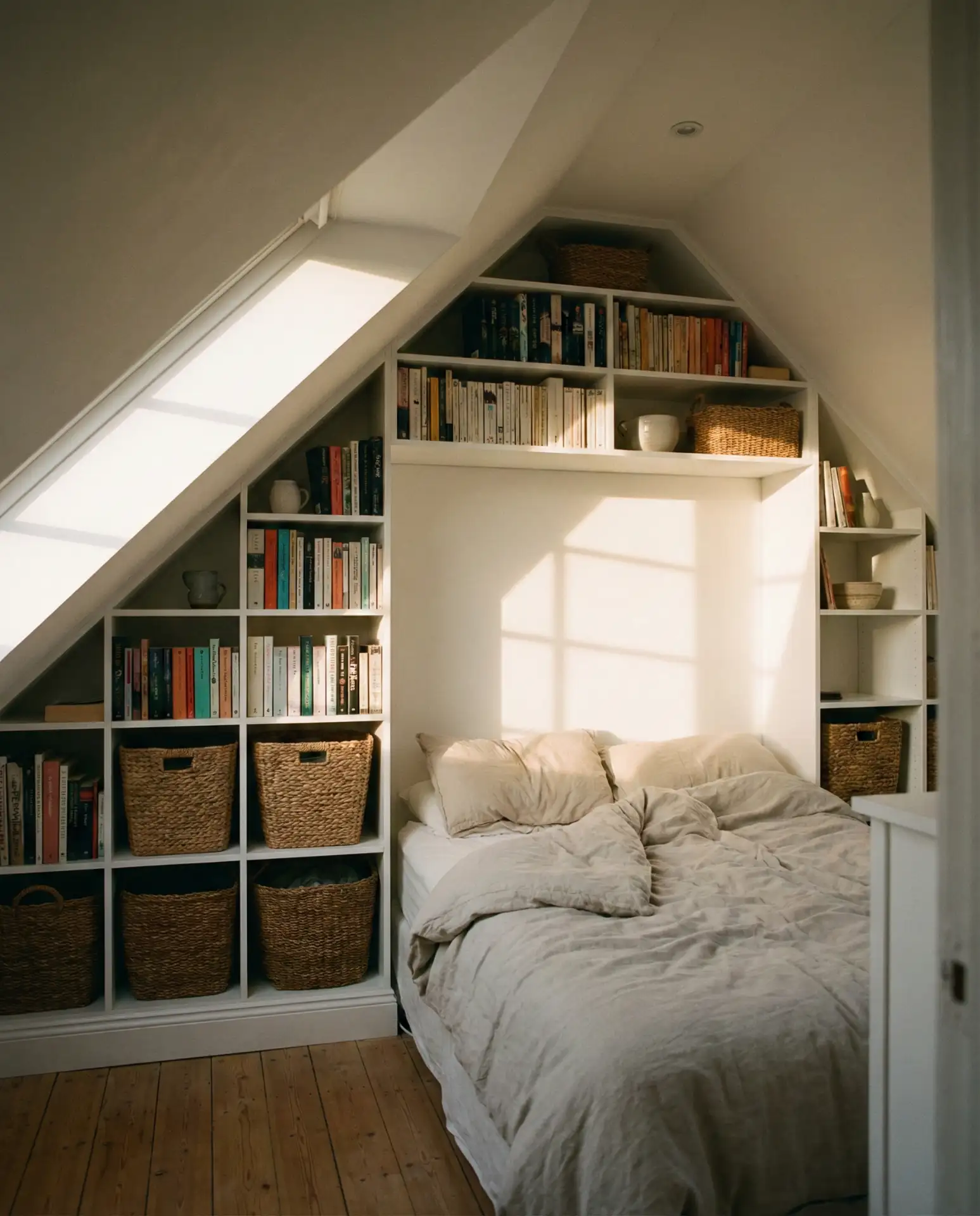 Sloped Ceiling Attic Storage Nook 1