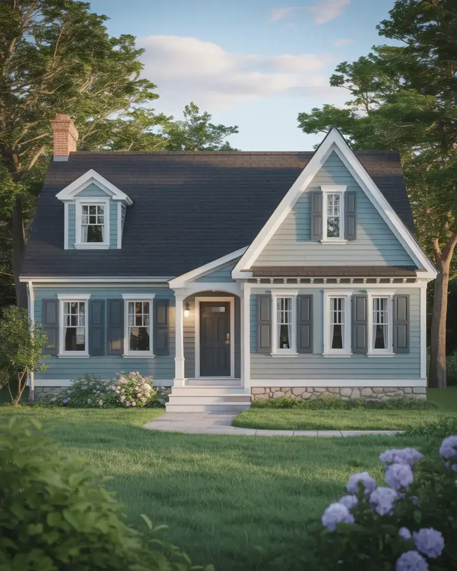 Soft Blue-Grey with Dark Roof 1