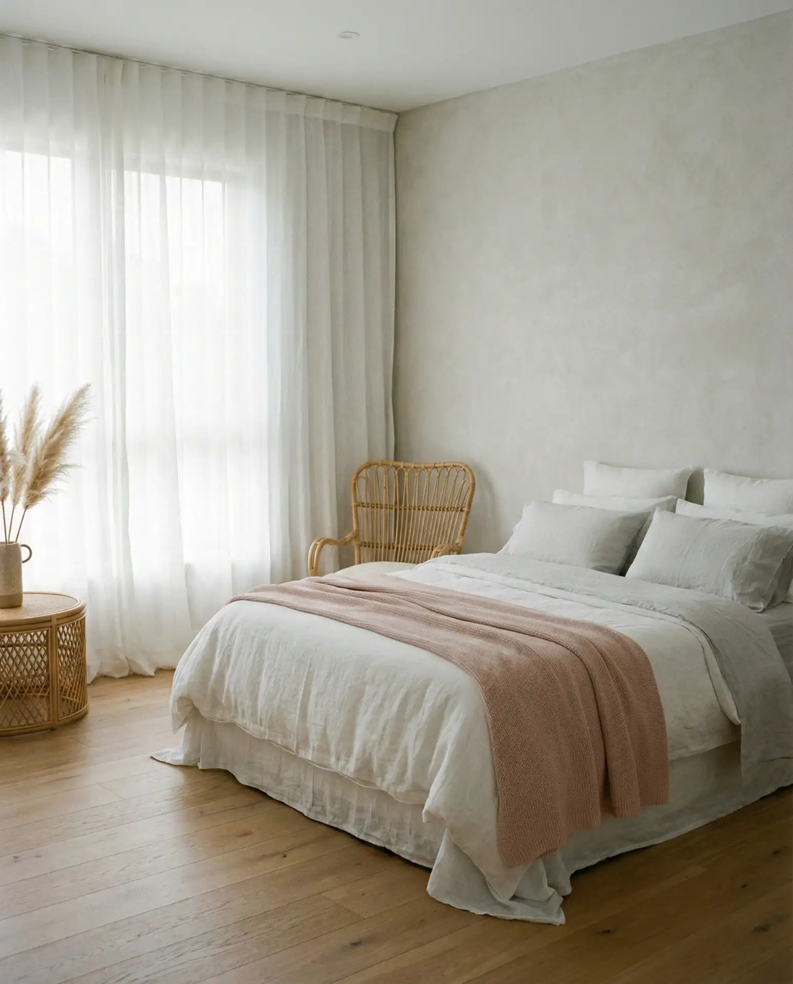 Soft Grey and White Layered Linen Walls 2
