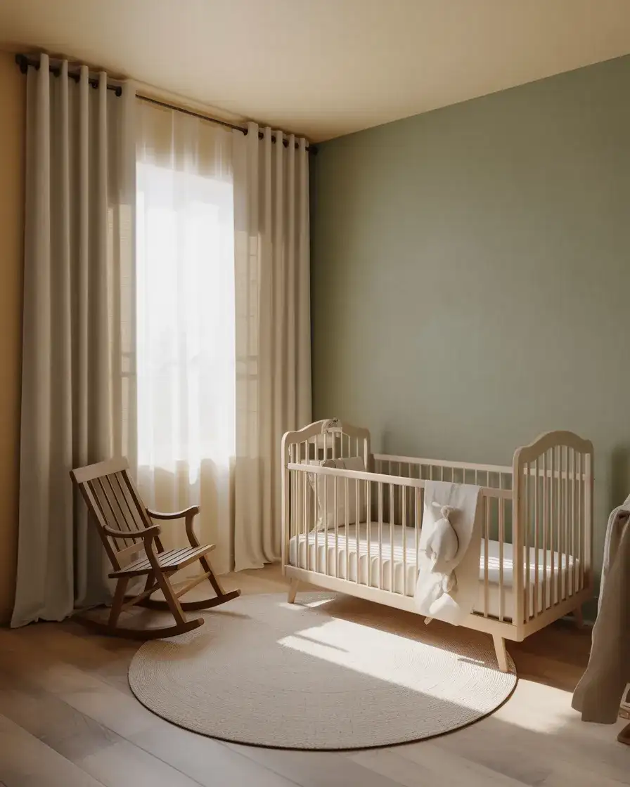 Soft Sage Green Accent Wall 1