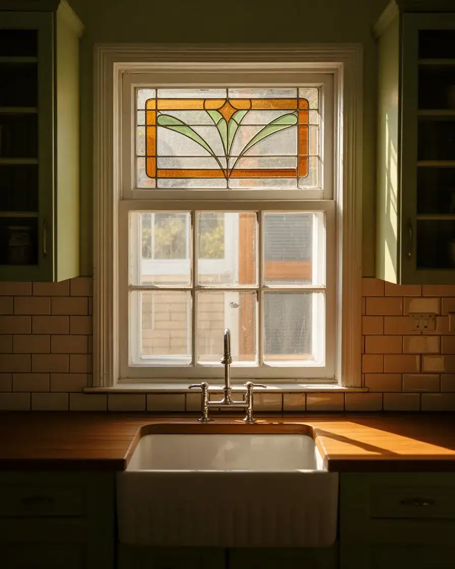 Stained Glass Insert for Vintage Charm 1