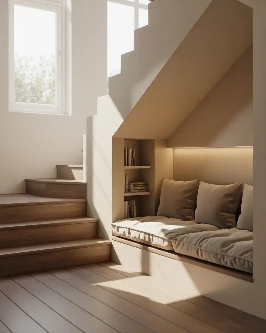 Staircases Underneath Repurposed as Reading Nooks 1