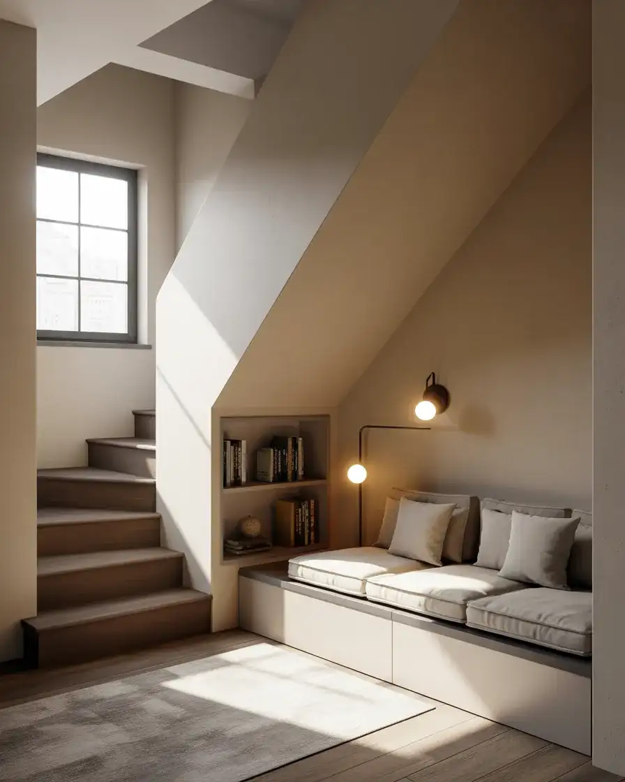 Staircases Underneath Repurposed as Reading Nooks 2