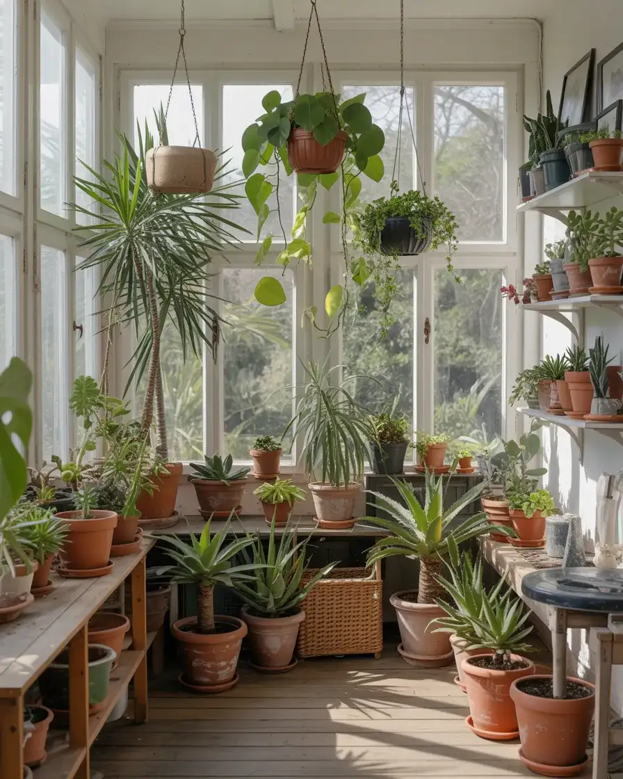 Sunroom Filled with Potted Plants 2