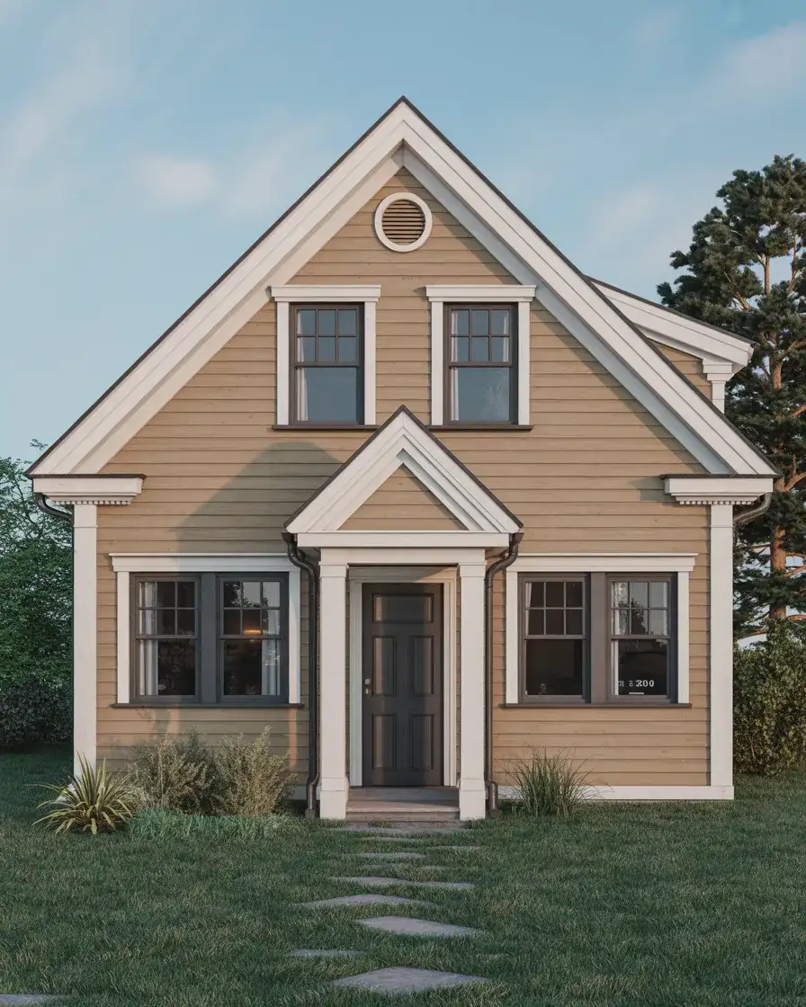 Taupe with Black Windows 2