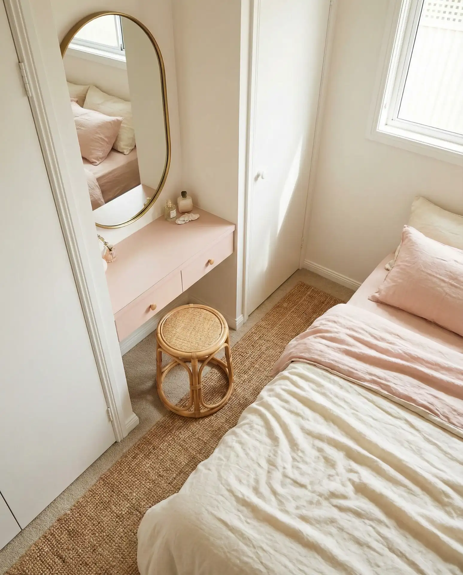 The Bathroom-Adjacent Bedroom with a Vanity Nook 2