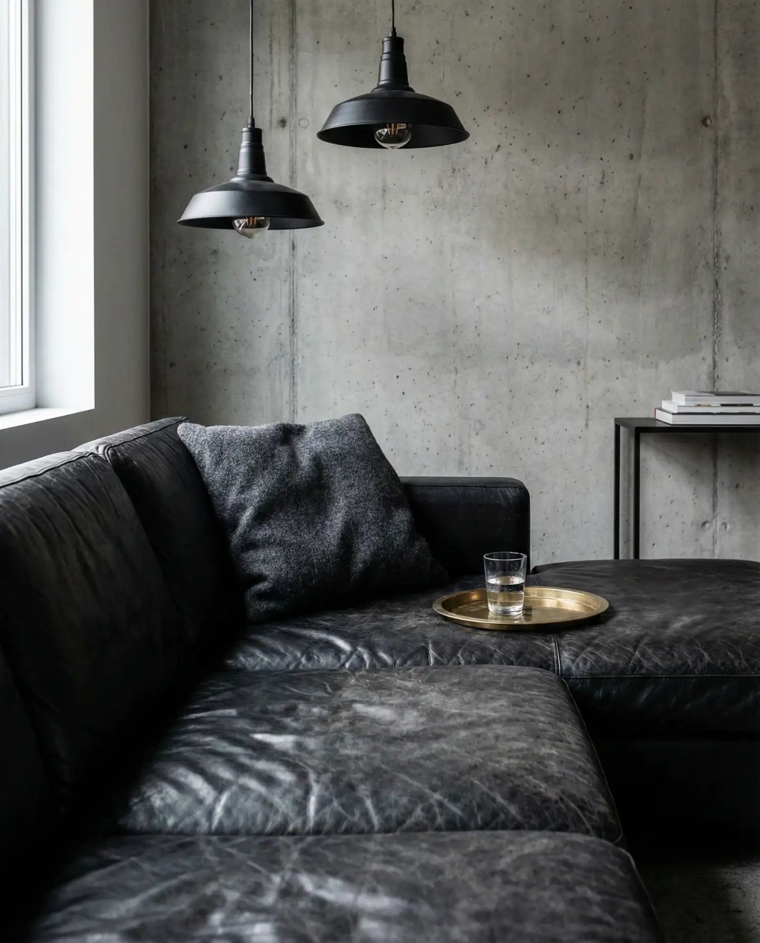 The Black Leather Statement Sectional 1