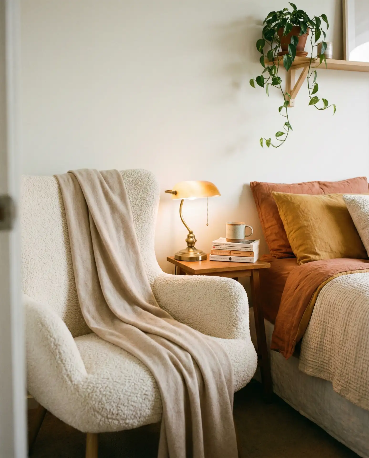 The Cozy Reading Nook Bedroom with a Layered Bed 2