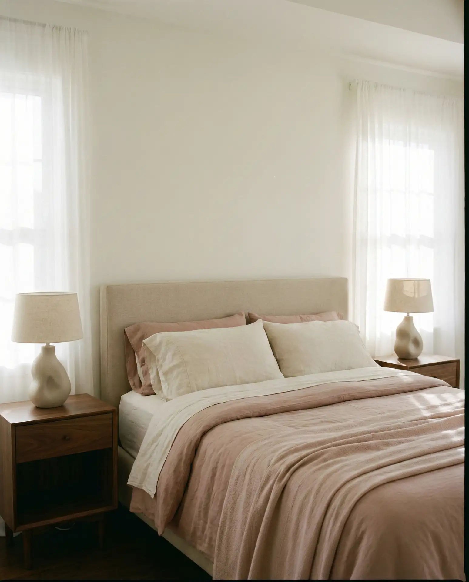 The Symmetrical Queen Setup with Matching Nightstands 1