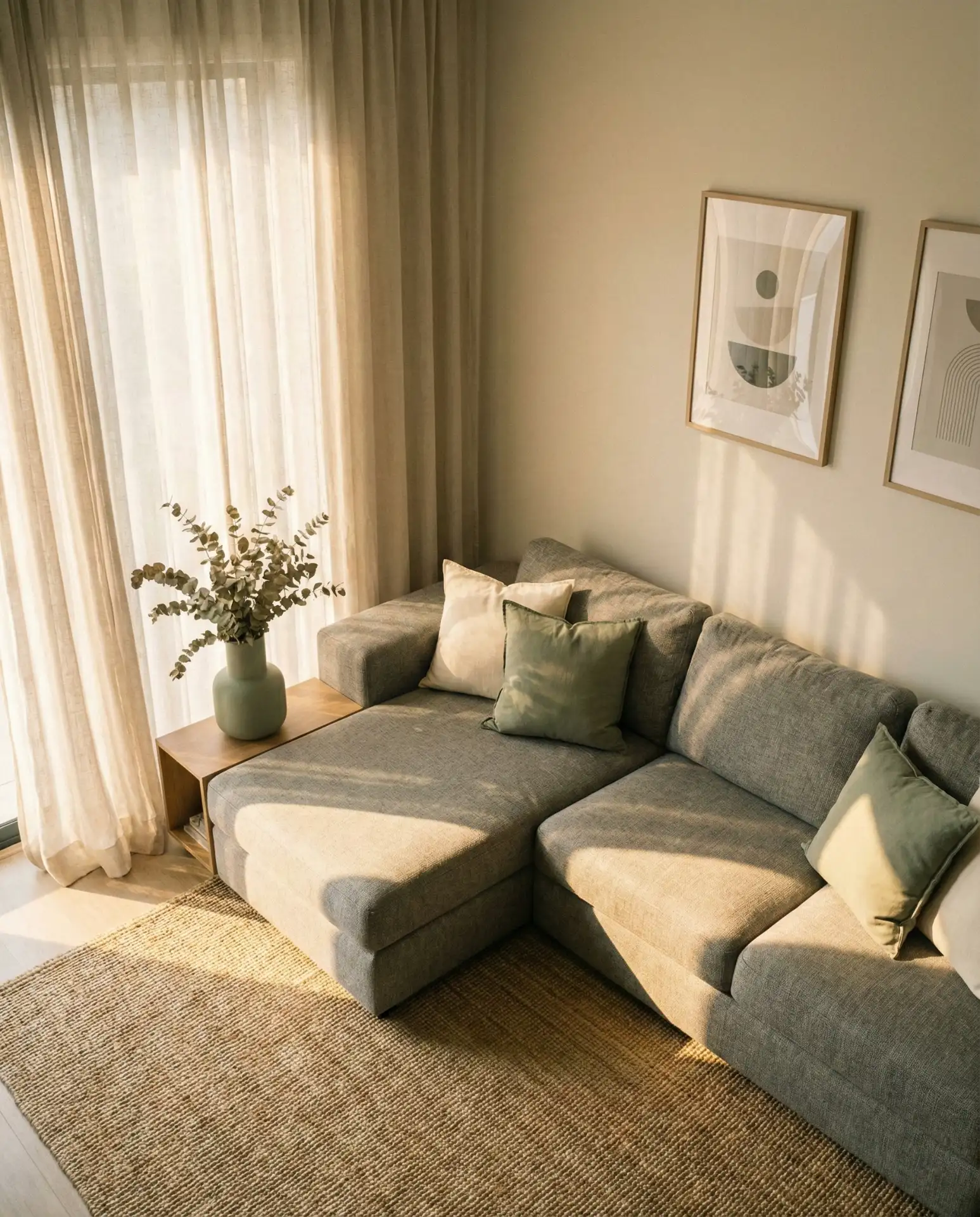 The Warm Grey Minimalist Sectional 1