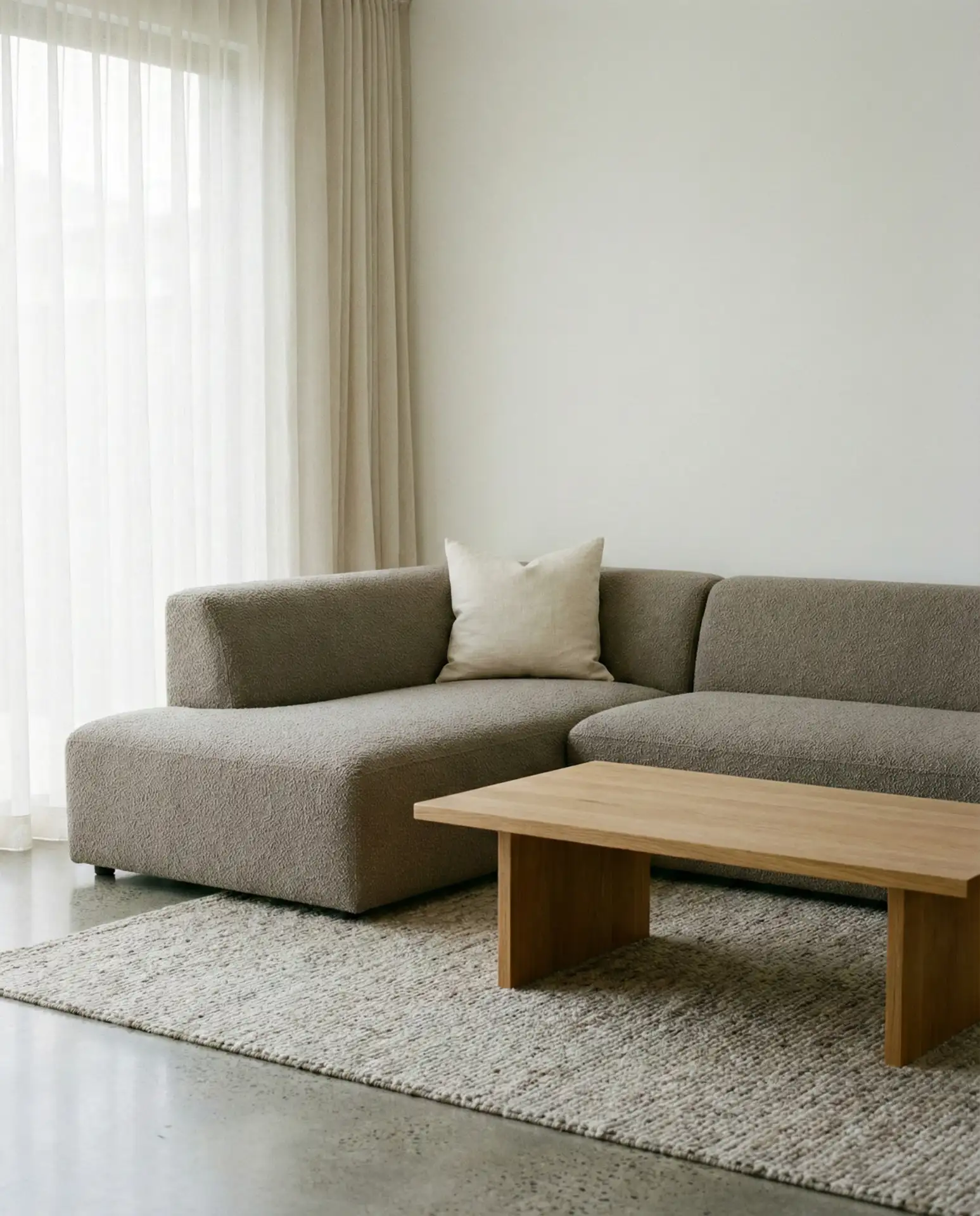 The Warm Grey Minimalist Sectional 2