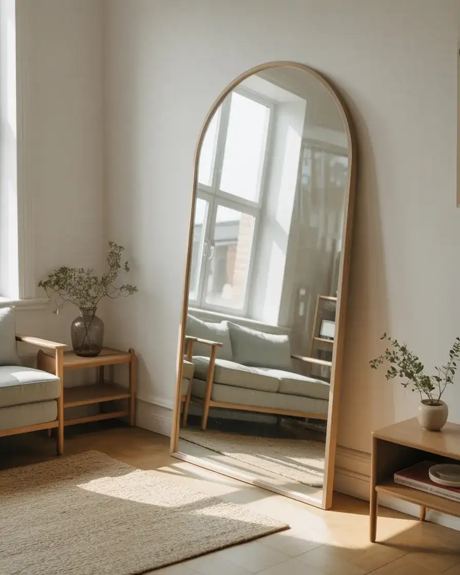 Thrifted Mirror to Expand Small Spaces 1