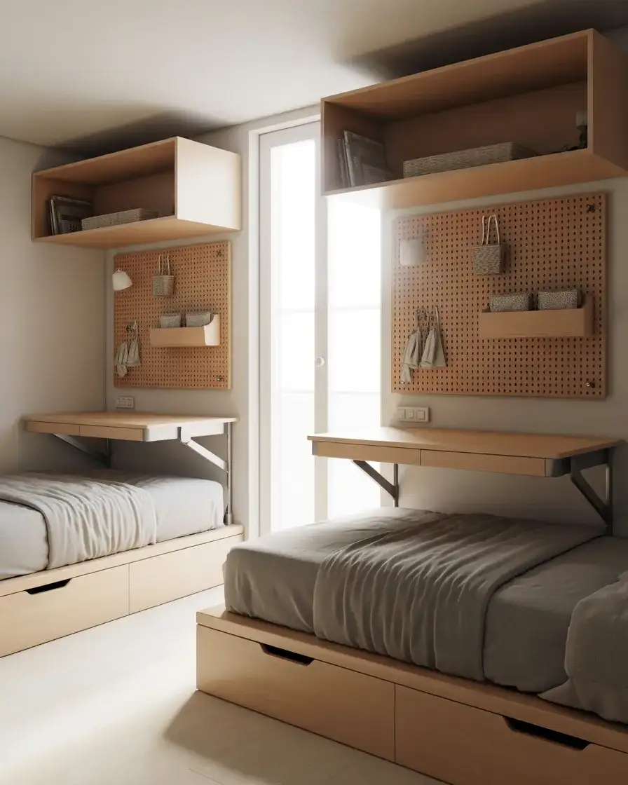 Tiny Twin Bedroom Maximized With Smart Storage 1