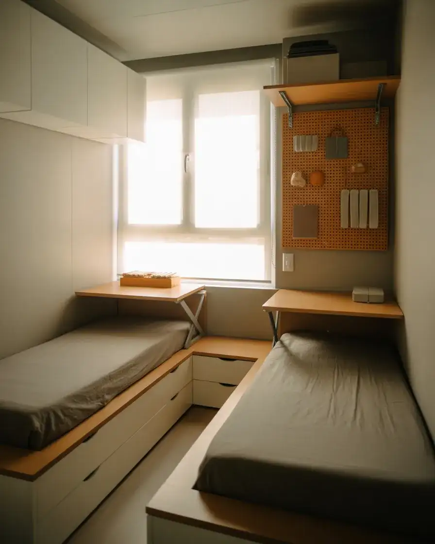 Tiny Twin Bedroom Maximized With Smart Storage 2