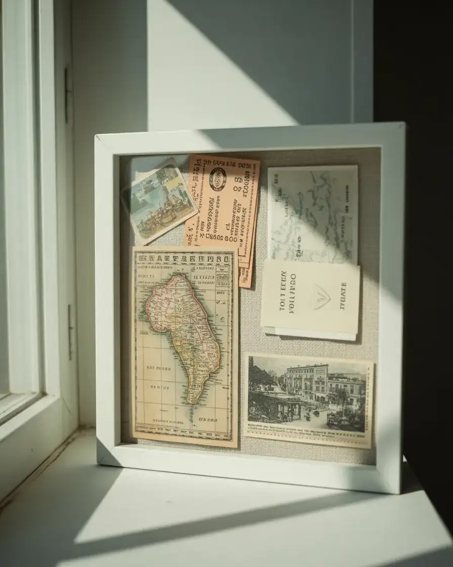 Travel Map and Souvenir Shadow Box 2