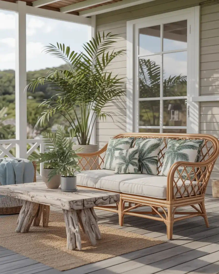 Tropical Coastal Fusion with Palm Prints 2