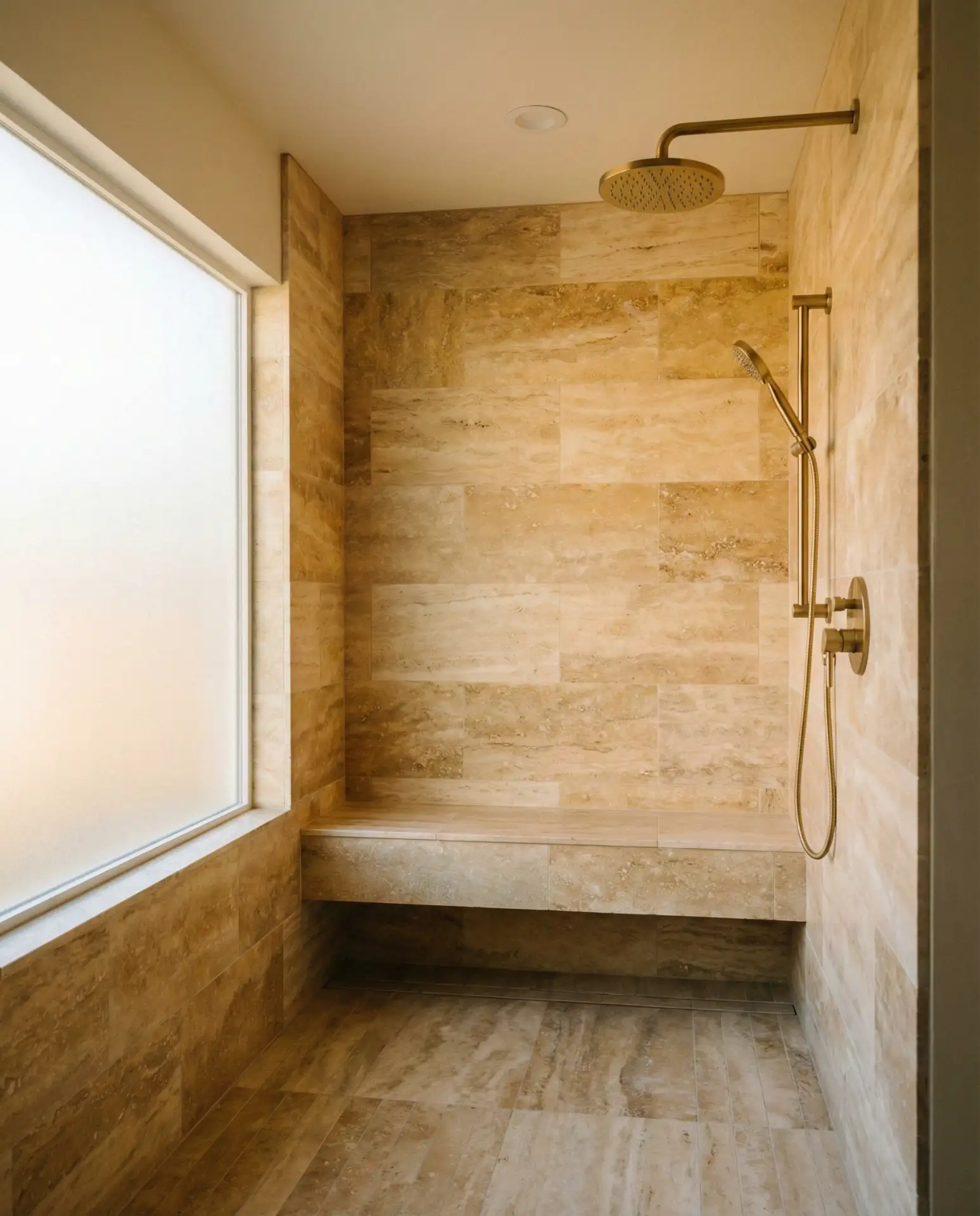 Tub Replacement in a Master Bath with a 4x6 Stone Shower 2