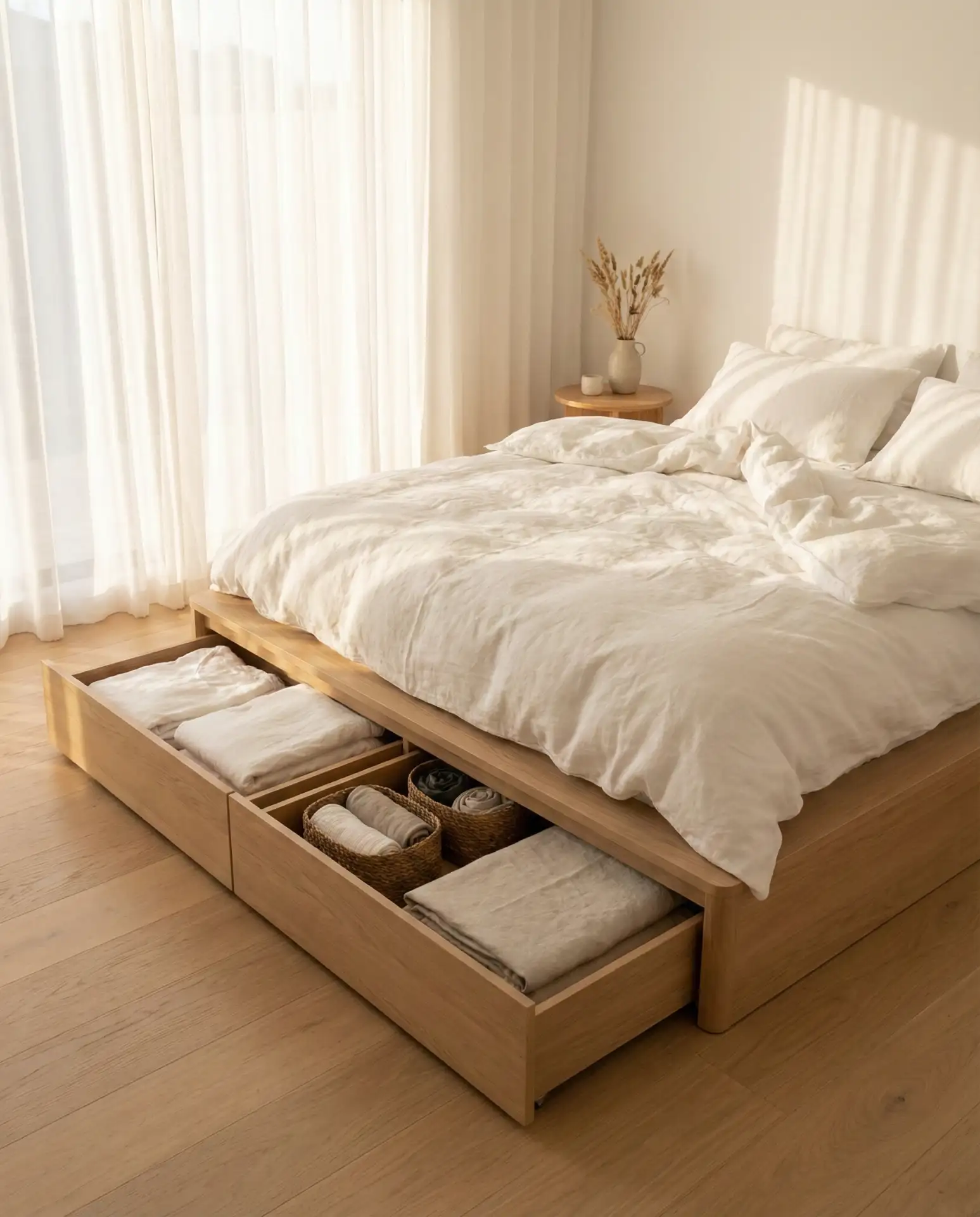 Under-Bed Drawers with a Custom Built-In Frame 2