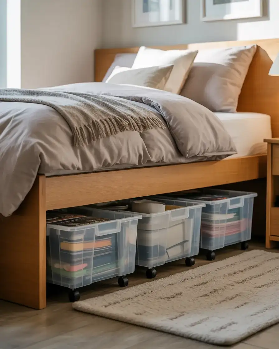 Under-Bed Storage Bins for Hidden Organization 2