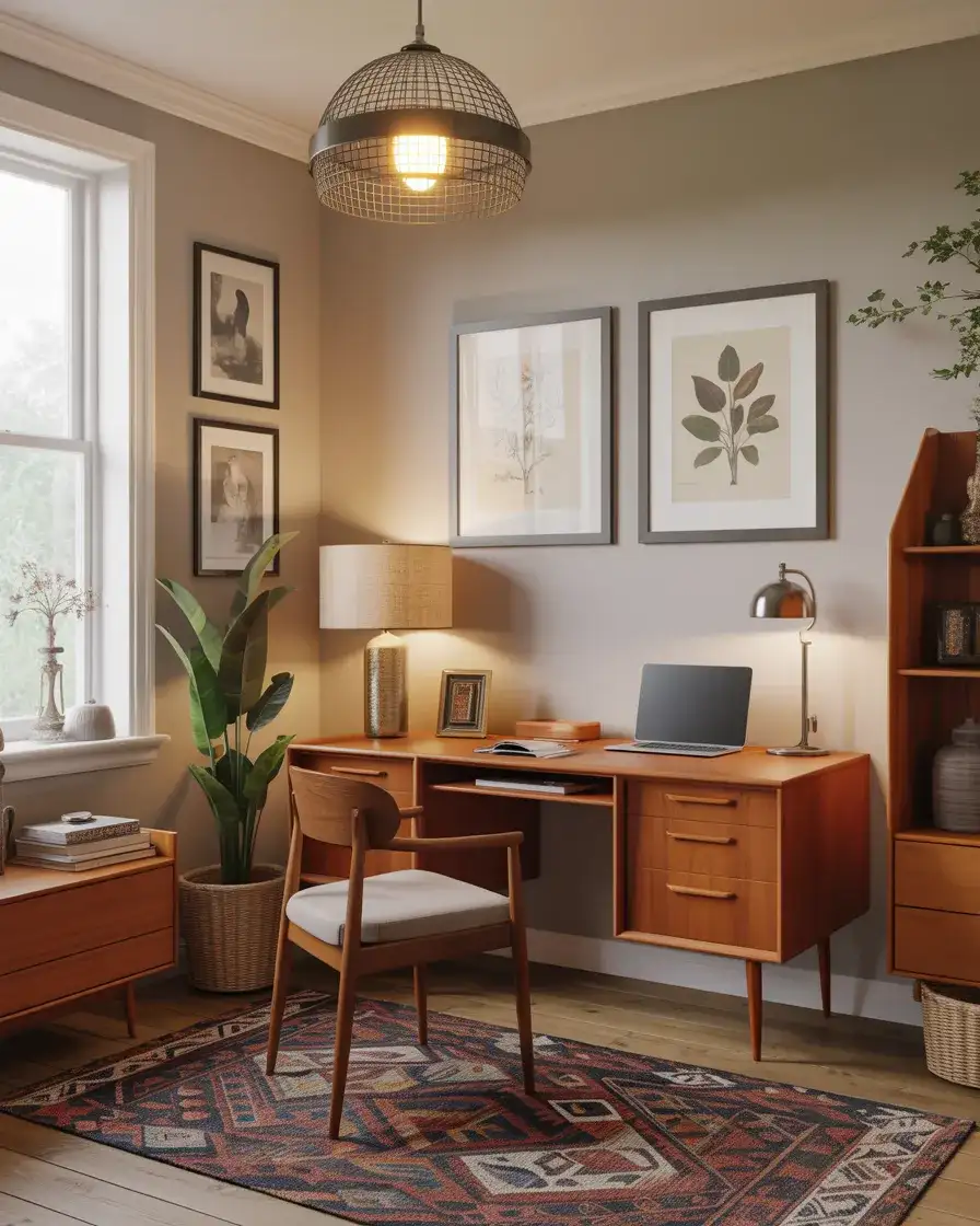 Vintage Eclectic Home Office 1