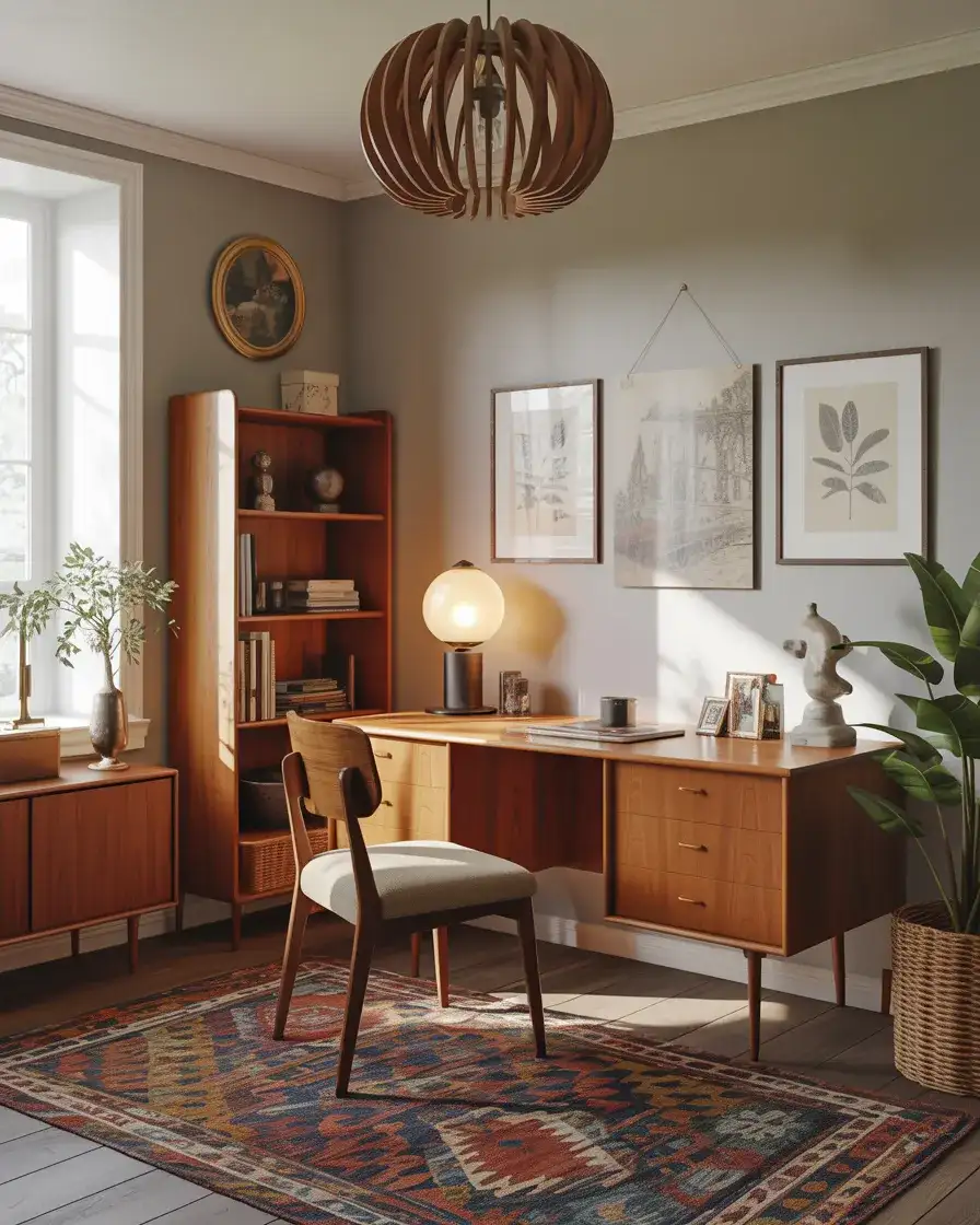 Vintage Eclectic Home Office 2