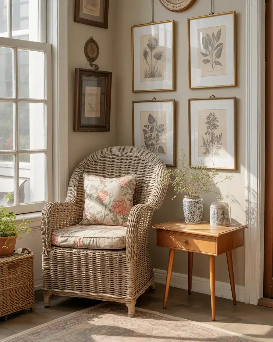Vintage-Inspired Sunroom with Antique Accents 2