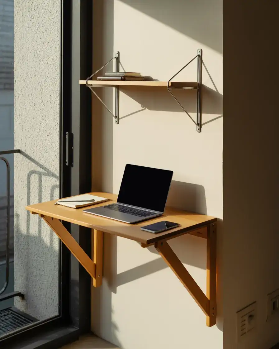 Wall-Mounted Fold-Down Desk 1