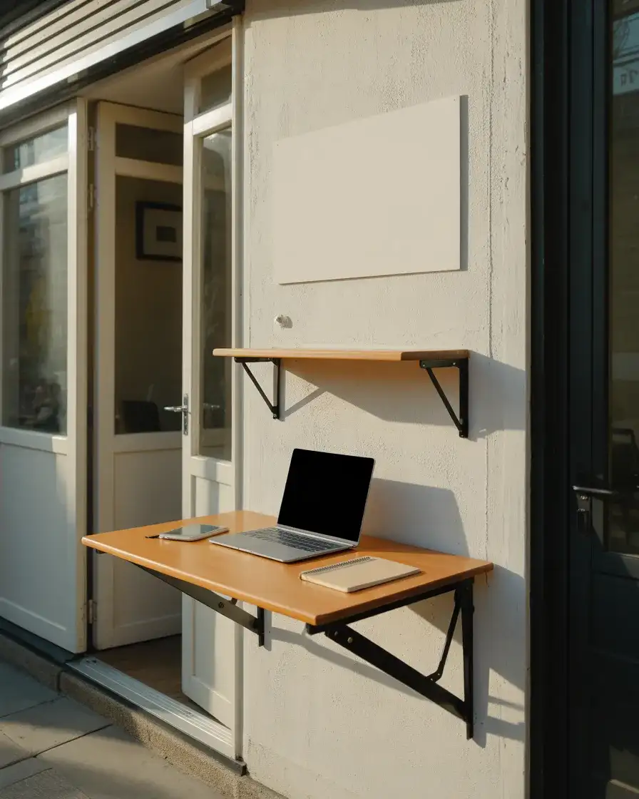 Wall-Mounted Fold-Down Desk 2