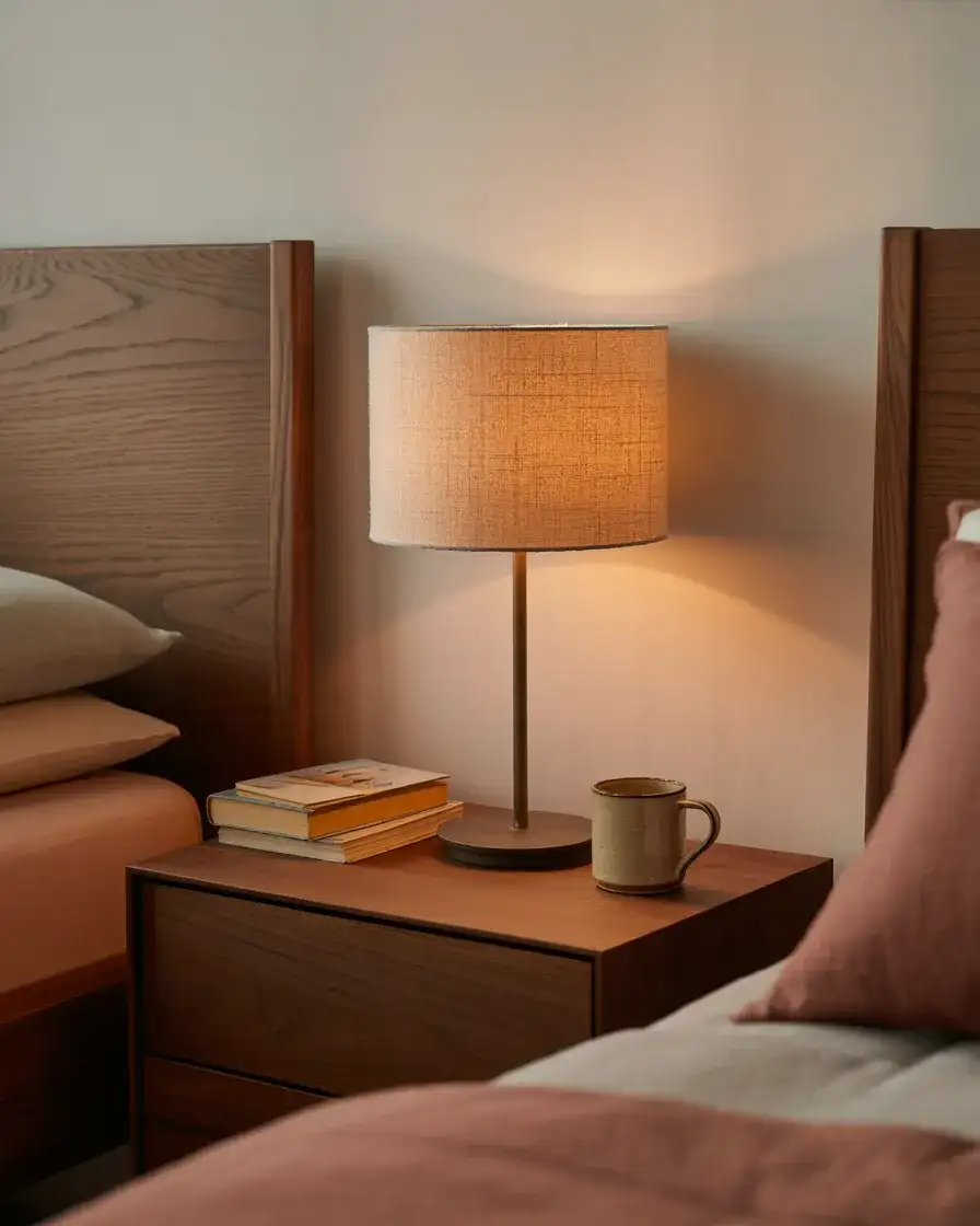 Warm Wood Tones and Shaded Table Lamps 2